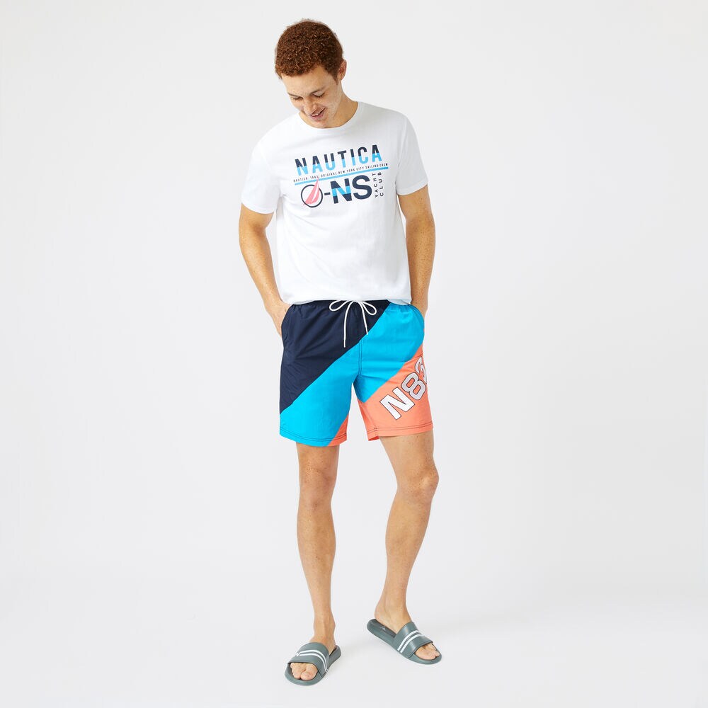 8" N83 COLORBLOCK QUICK-DRY SWIM,Hawaiian Ocean,large