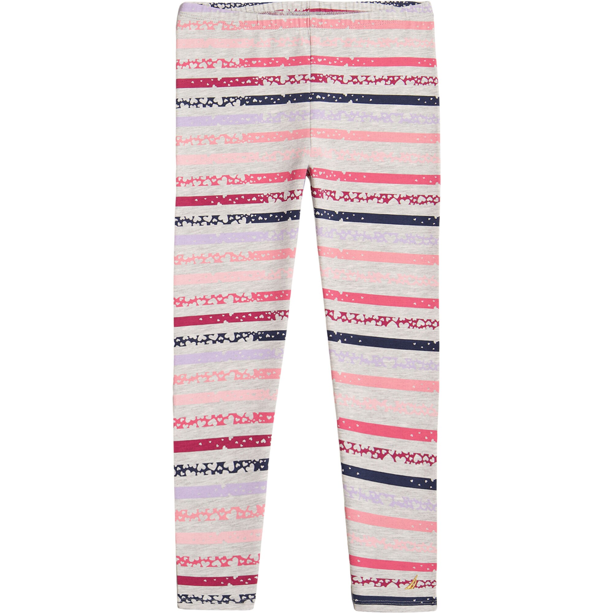 LITTLE GIRLS' HEART STRIPED LEGGING (4-6x),DEMITASSE,large