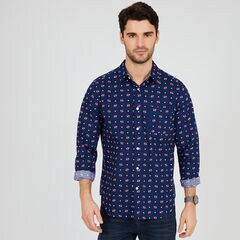 Signal Flag Classic Fit Button-Down Shirt,J Navy,large