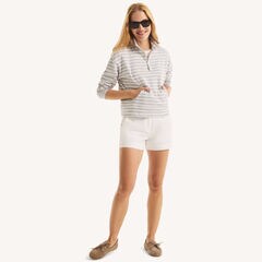 Striped Quarter-Zip,Charcoal Heather,large
