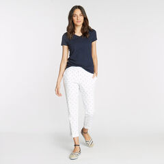 CLASSIC FIT CHINO PANT IN ANCHOR EMBROIDERY,Bright White,large