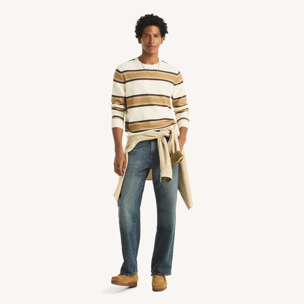 Striped Performance Crewneck Sweater