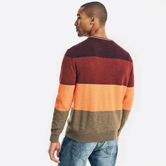 SUSTAINABLY CRAFTED COLORBLOCK SWEATER,Flamingo,large