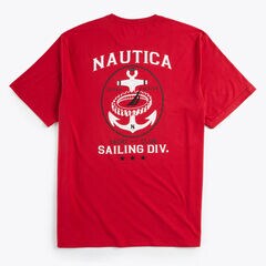 SUSTAINABLY CRAFTED ANCHOR GRAPHIC T-SHIRT,Nautica Red,large