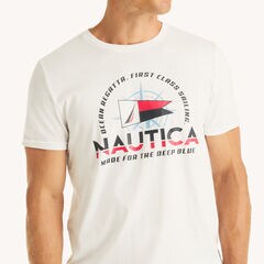 Flag Graphic T-Shirt,Bright White,large