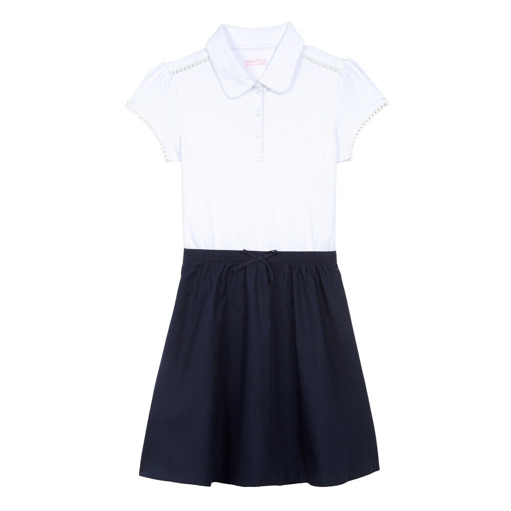 Girls’ Uniform-Ready Twofer Dress (7-16),Crystal Bay Blue,large