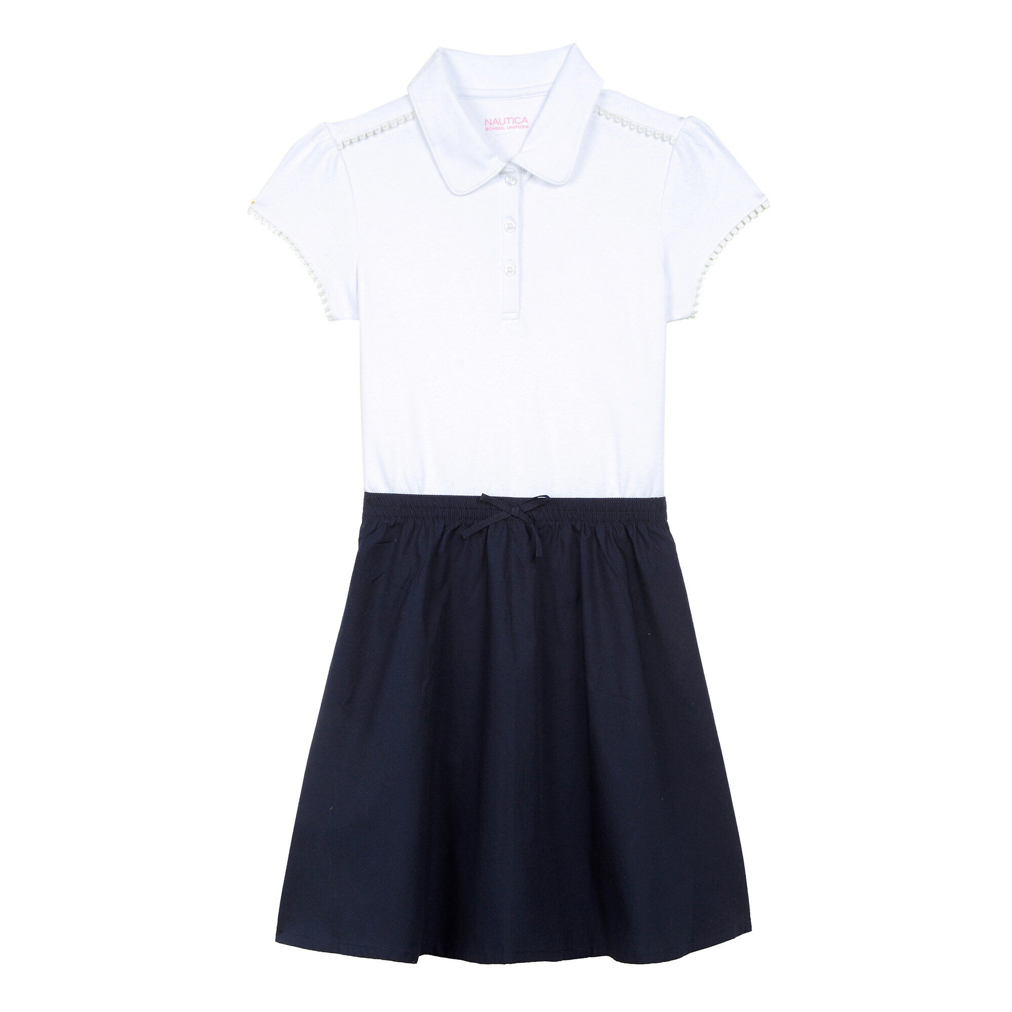 Girls’ Uniform-Ready Twofer Dress (7-16),Crystal Bay Blue,large