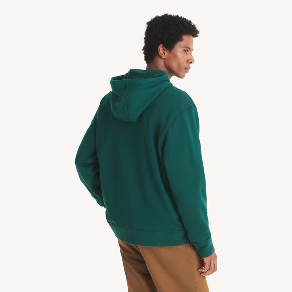Relaxed Fit Embroidered Fleece Hoodie