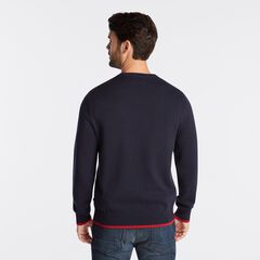 N83 INTARSIA-KNIT GRAPHIC SWEATER,Navy,large