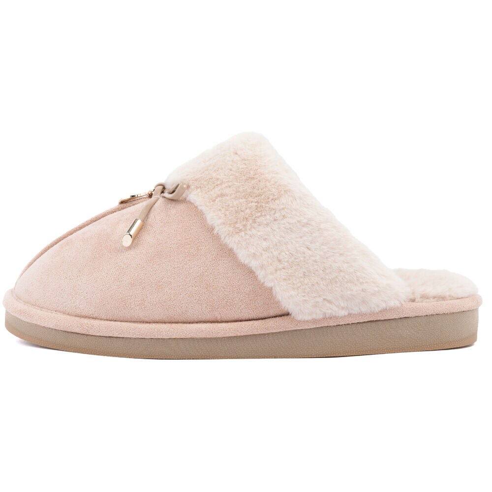Faux-Fur-Lined Slipper,Reckoning Red,large