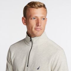 BRAND ICON QUARTER-ZIP PULLOVER,Oatmeal Heather,large