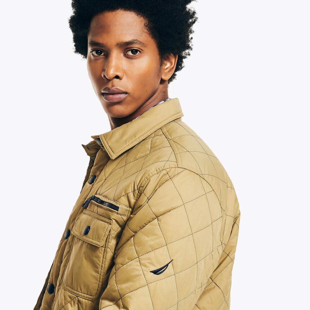 BIG & TALL TEMPASPHERE QUILTED SHIRT JACKET,Bimini Green,large
