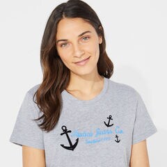 NAUTICA JEANS CO. ANCHOR GRAPHIC TEE,Fog,large