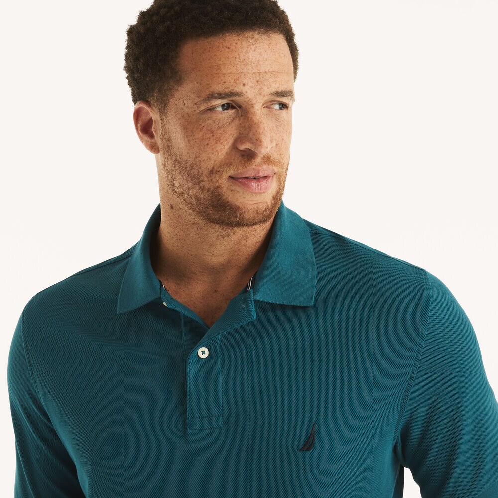 Big & Tall Classic Fit Deck Polo,Star Sapphire,large