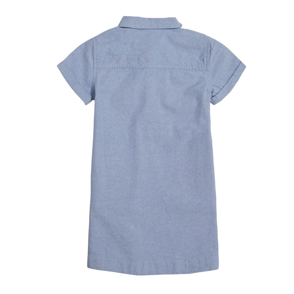 TODDLER GIRLS' CHAMBRAY SHIRT DRESS (2T-4T),Nite Sea Heather,large