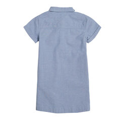 TODDLER GIRLS' CHAMBRAY SHIRT DRESS (2T-4T),Nite Sea Heather,large