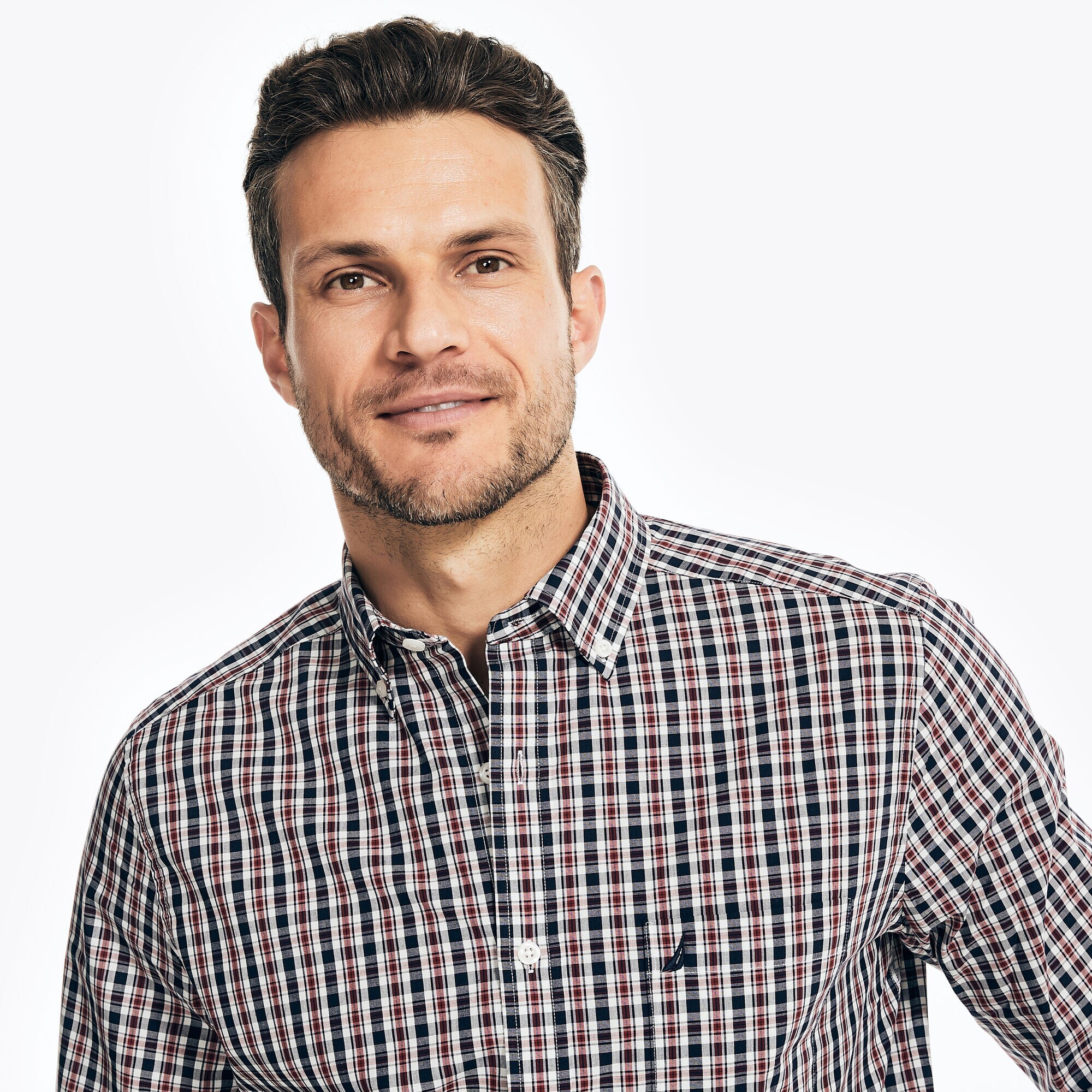 PLAID SHIRT,Worn Chambray,large