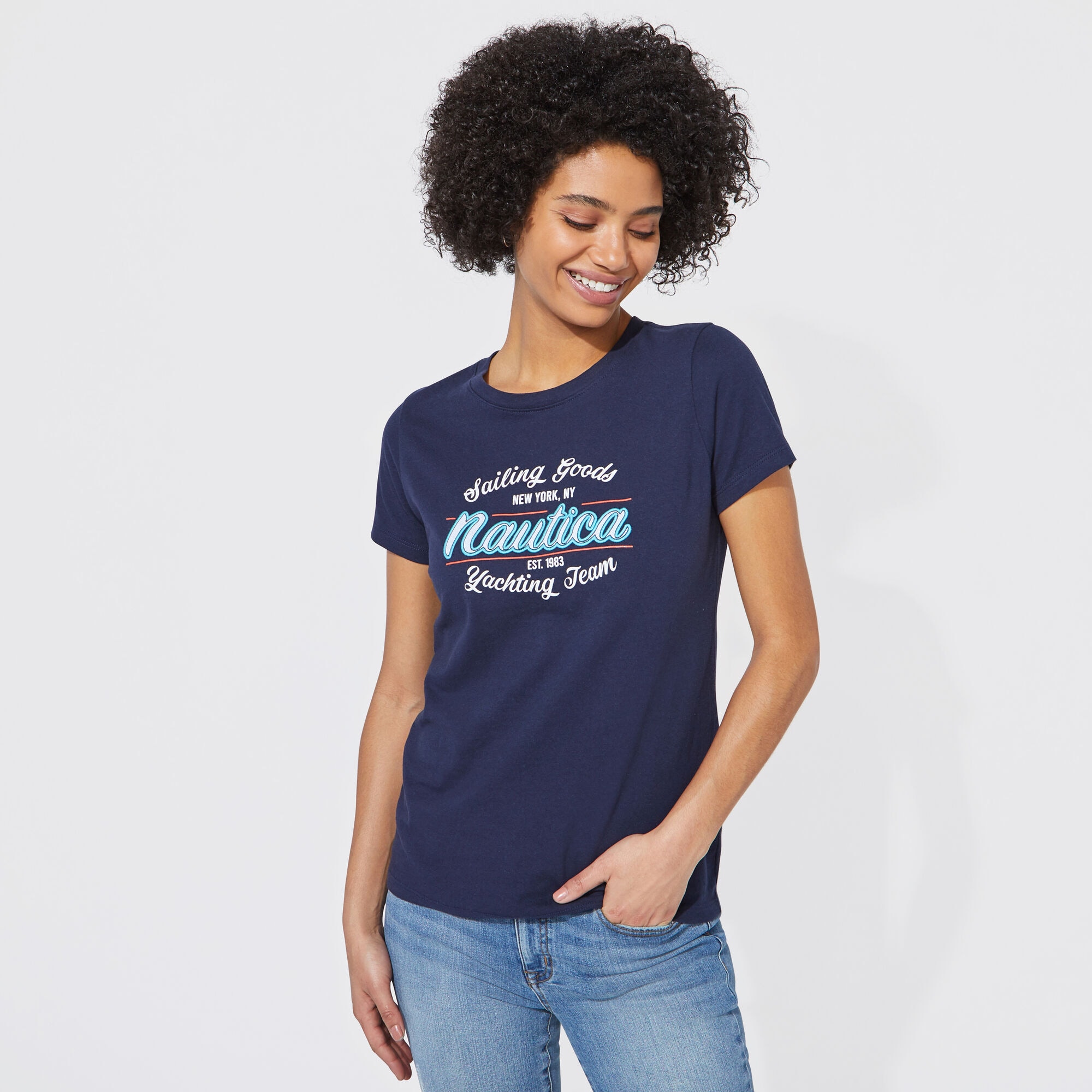 SAILING GRAPHIC T-SHIRT,Stellar Blue Heather,large