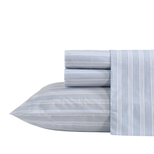 Tayleur Stripe Blue Twin Sheet Set
