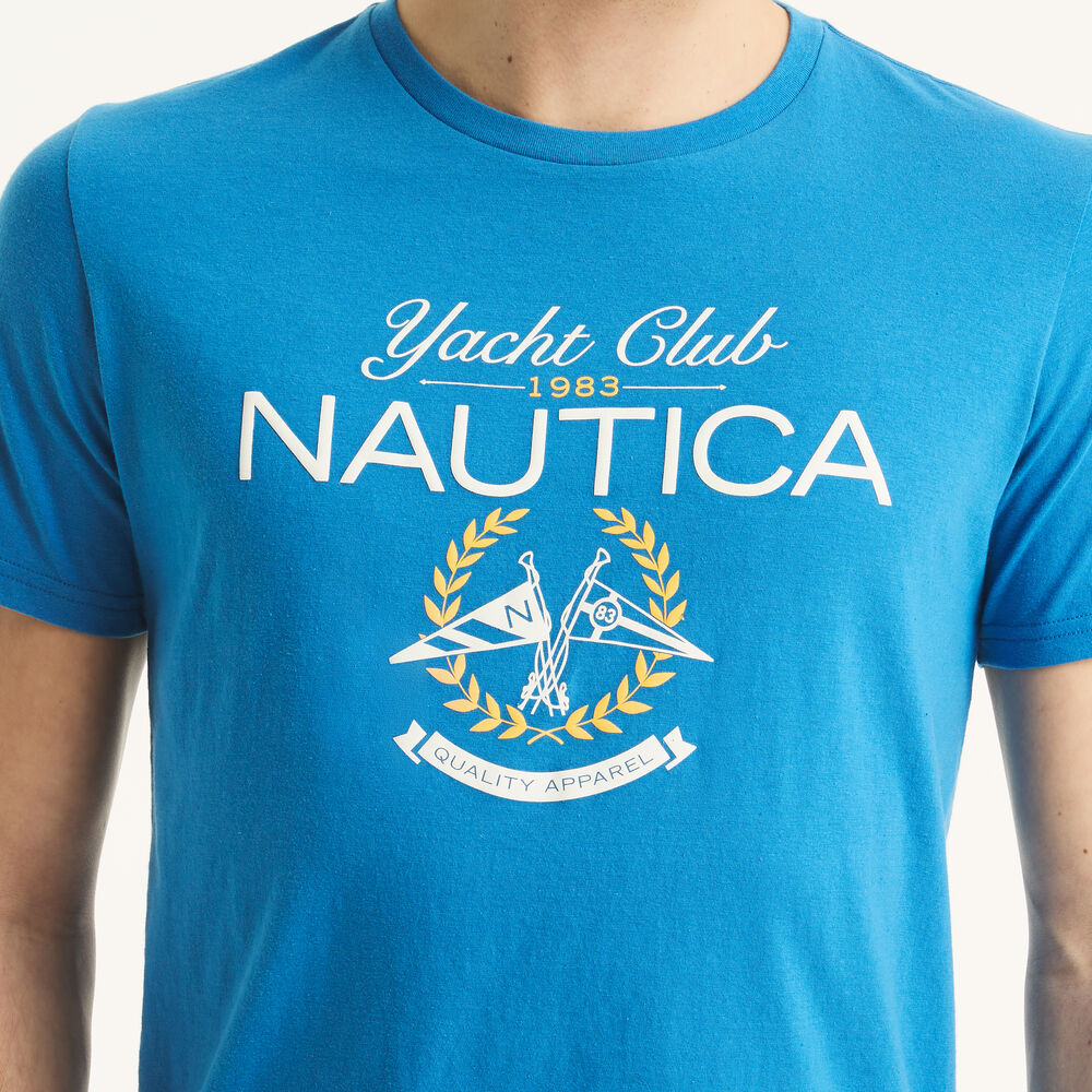 Yacht Club Graphic T-Shirt,Bright Cobalt,large