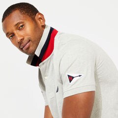 CLASSIC FIT SOLID POLO,Grey Heather,large