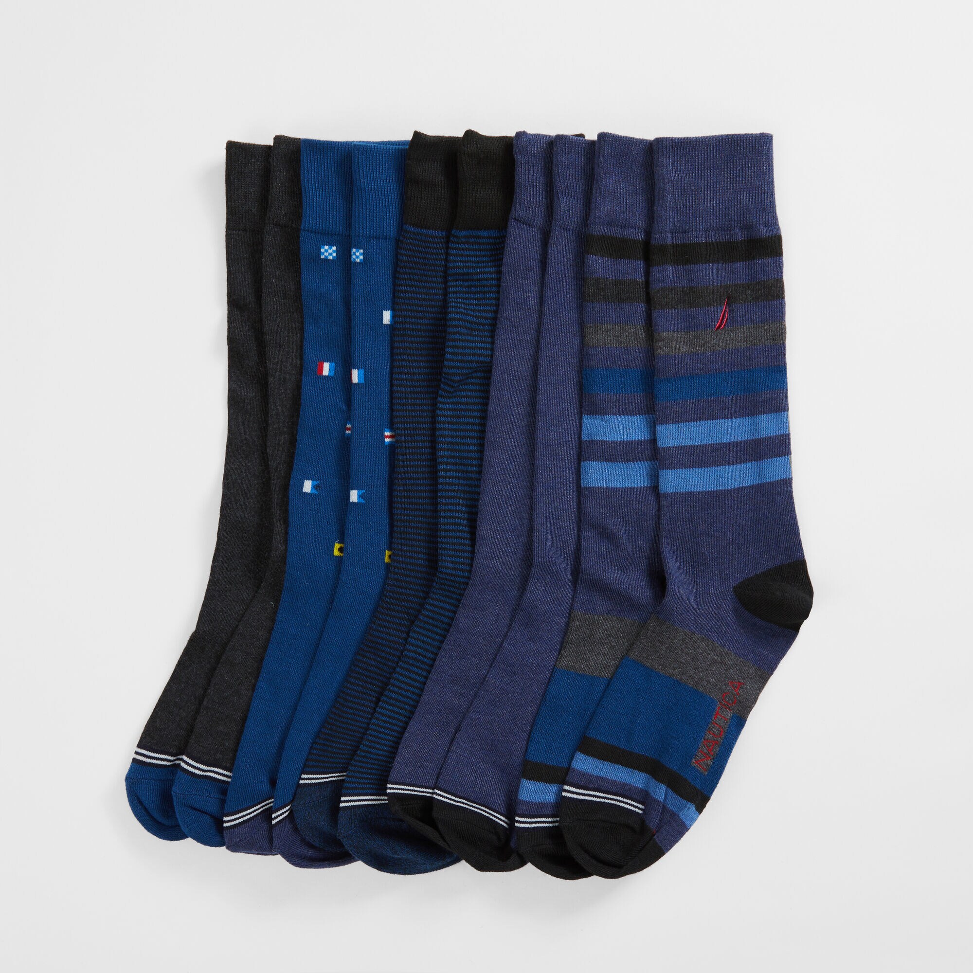 STRETCH DRESS SOCKS, 5-PACK,Black,large
