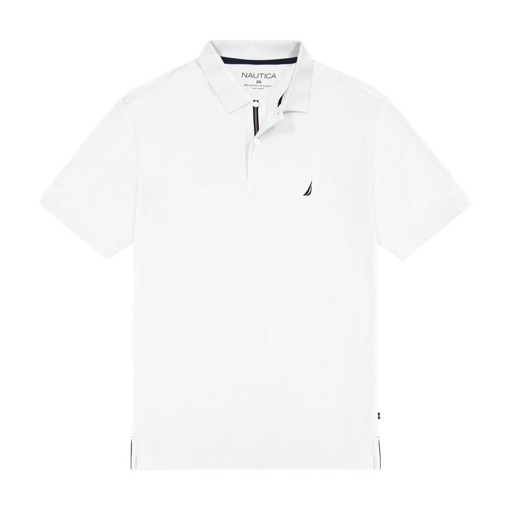 BIG & TALL STRETCH MESH POLO,Bright White,large