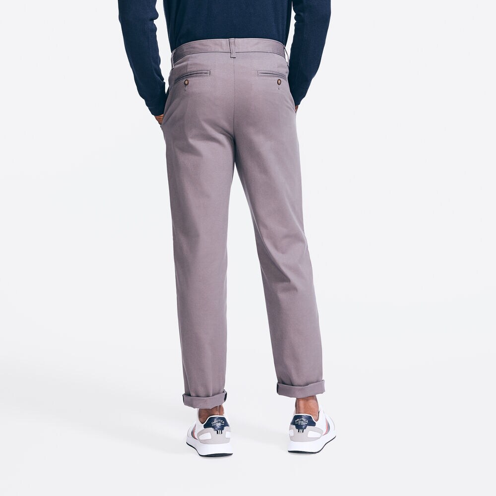 Wrinkle-Resistant Classic Fit Deck Pant,Pewter Grey,large