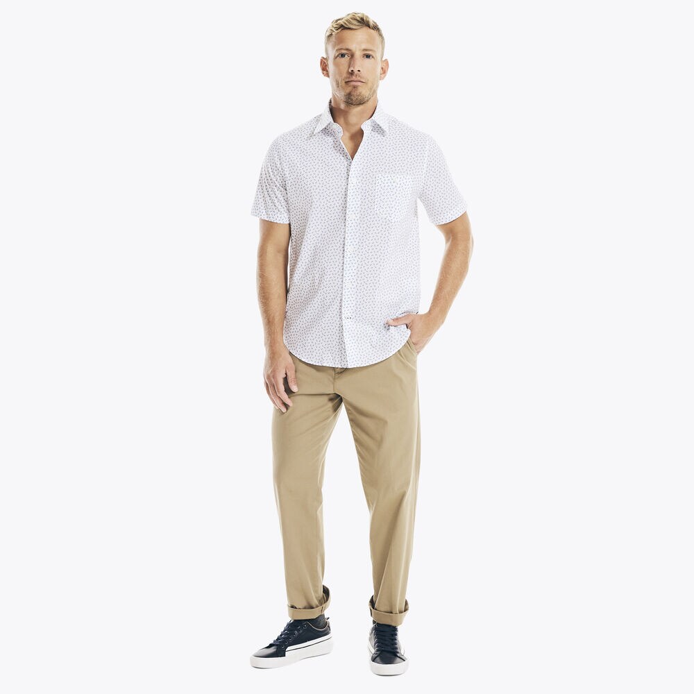 NAVTECH ANCHOR PRINT SHORT-SLEEVE SHIRT,Bright White,large