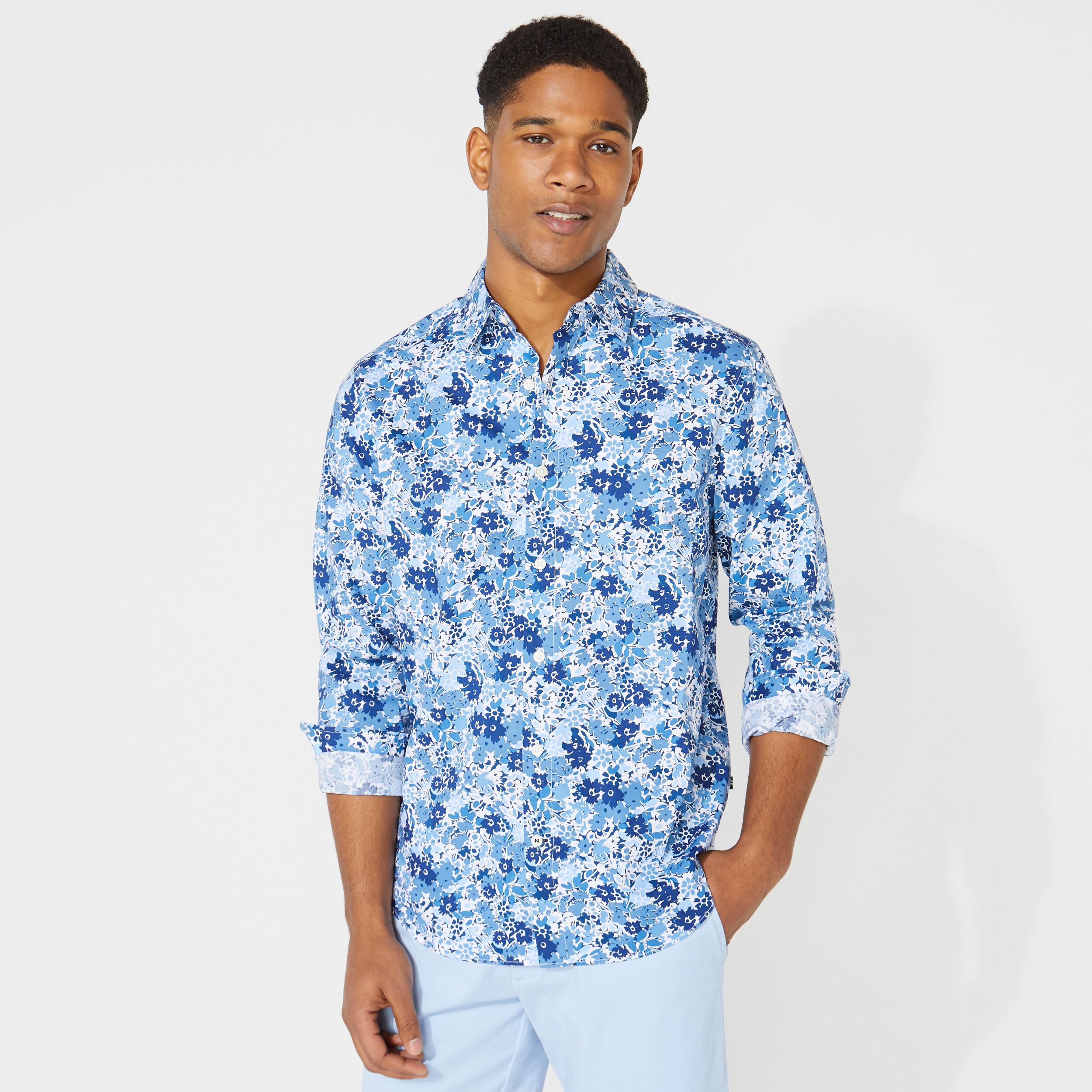 nautica men's long sleeve shirts