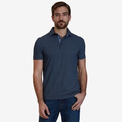 Slim Fit Printed Polo Shirt,True Navy,large