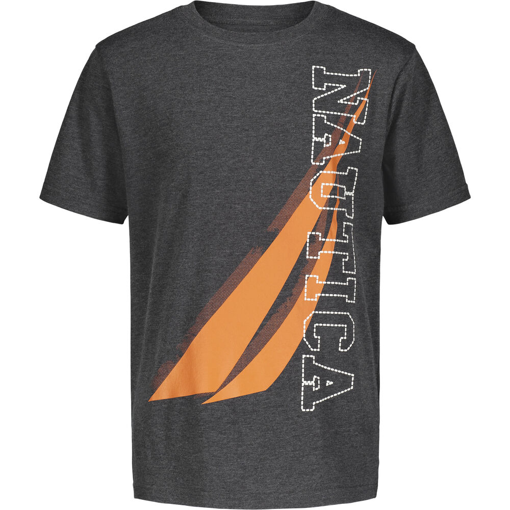 BOYS' LOGO GRAPHIC T-SHIRT (8-20),Grey Heather,large