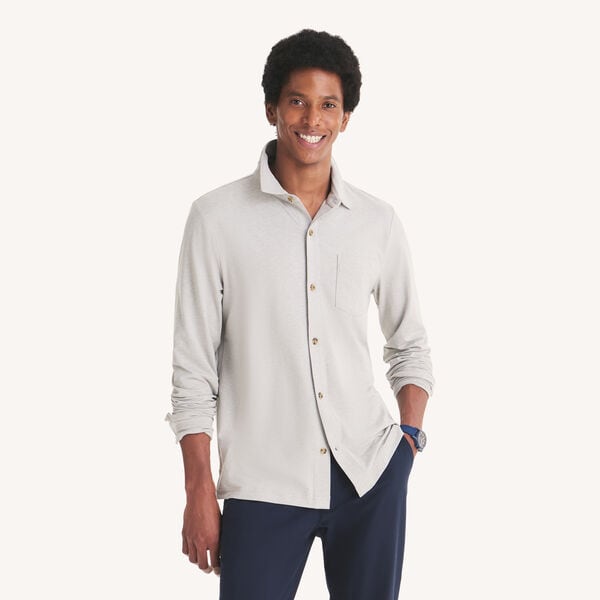 Golf Fit Long-Sleeve Button-Front Performance Polo