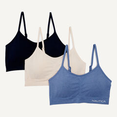 Seamless Bra, 3-Pack,Angel Blue,large