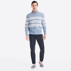 TEXTURED-STRIPE SWEATER,Anchor Blue Heather,large