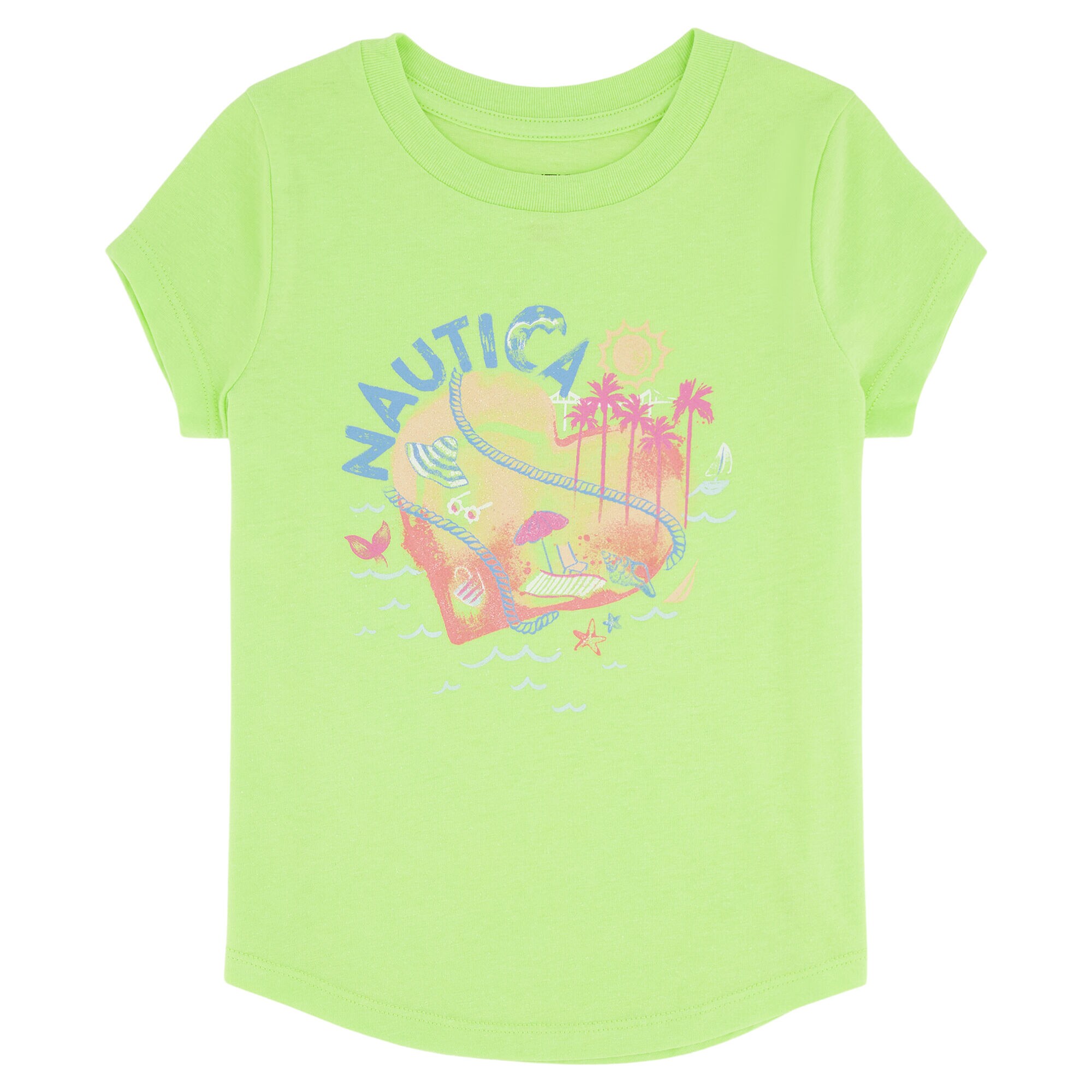 TODDLER GIRLS' NAUTICA ISLAND T-SHIRT (2T-4T),Biscay Teal,large