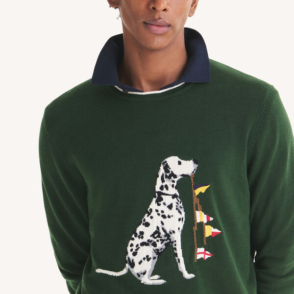 Dog With Flags Sweater
