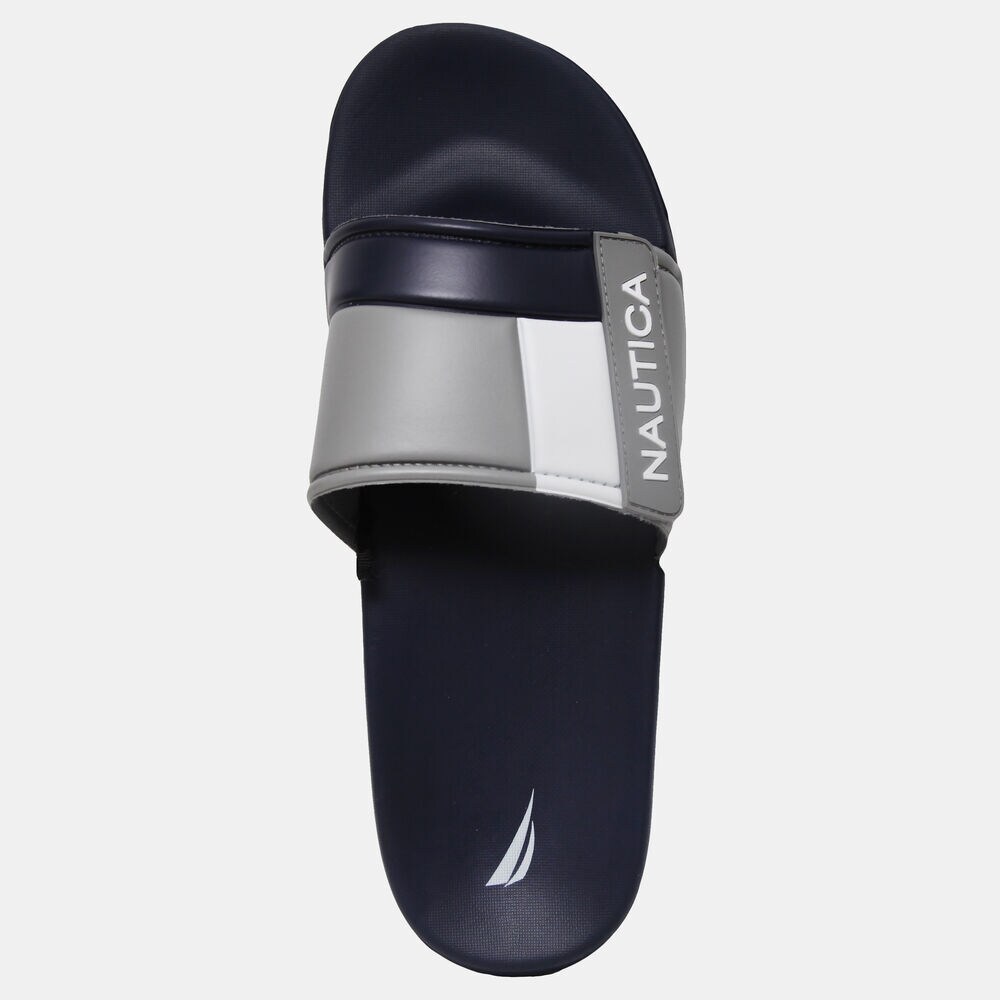 COLORBLOCK LOGO SLIDE SANDAL,True Black,large