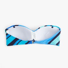 STRIPED BANDEAU TOP,Stellar Blue Heather,large