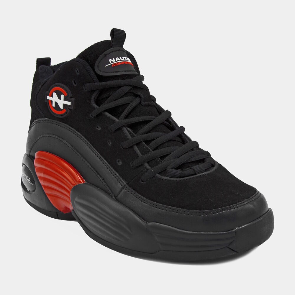NAUTICA COMPETITION SPARA HIGH TOP IN BLACK,True Black,large