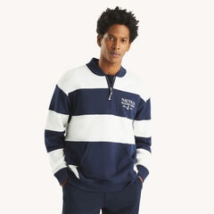 Colorblock Half-Zip Pullover,Stellar Blue Heather,large