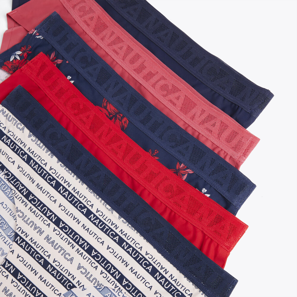 LASER-CUT NYLON BRIEF, 5-PACK,Workshirt Blue,large