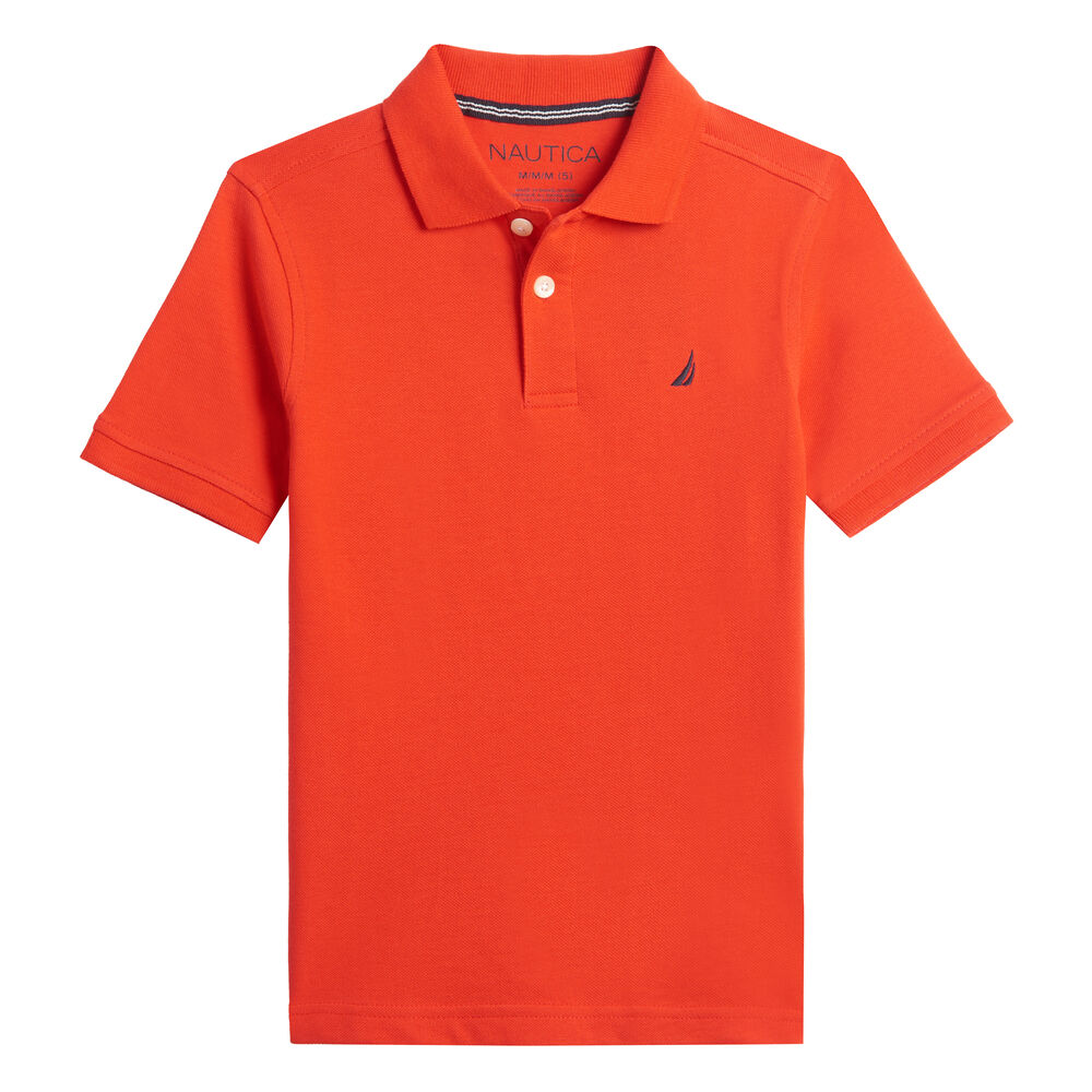 LITTLE BOYS' BRAND ICON ANCHOR POLO (4-7),Firey Red,large