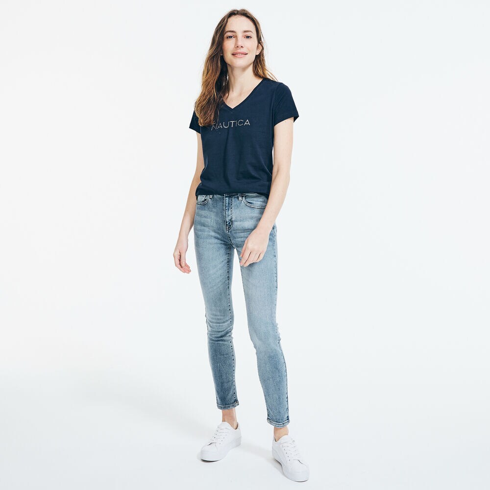 NAUTICA JEANS CO. HIGH-RISE SKINNY DENIM,Gulfcoast Blue Heather,large