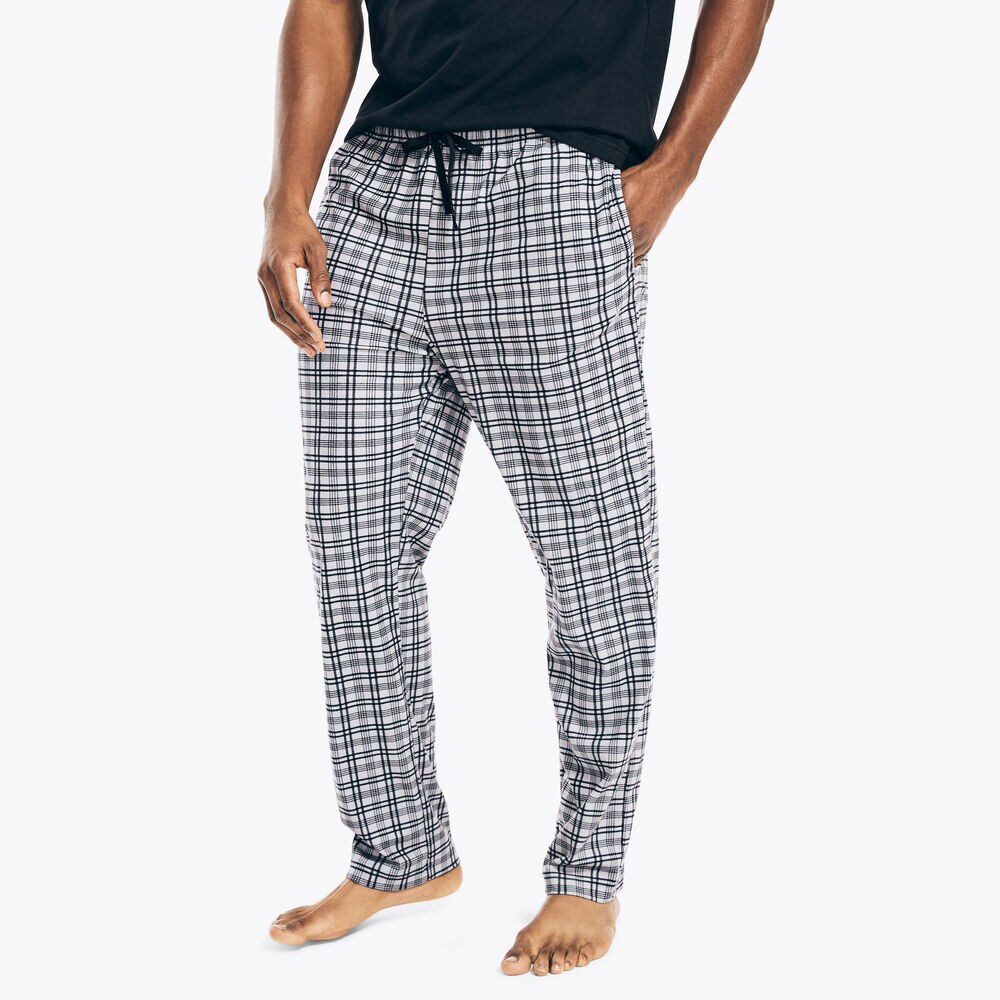PLAID FLEECE SLEEP PANT,Grey Alloy,large