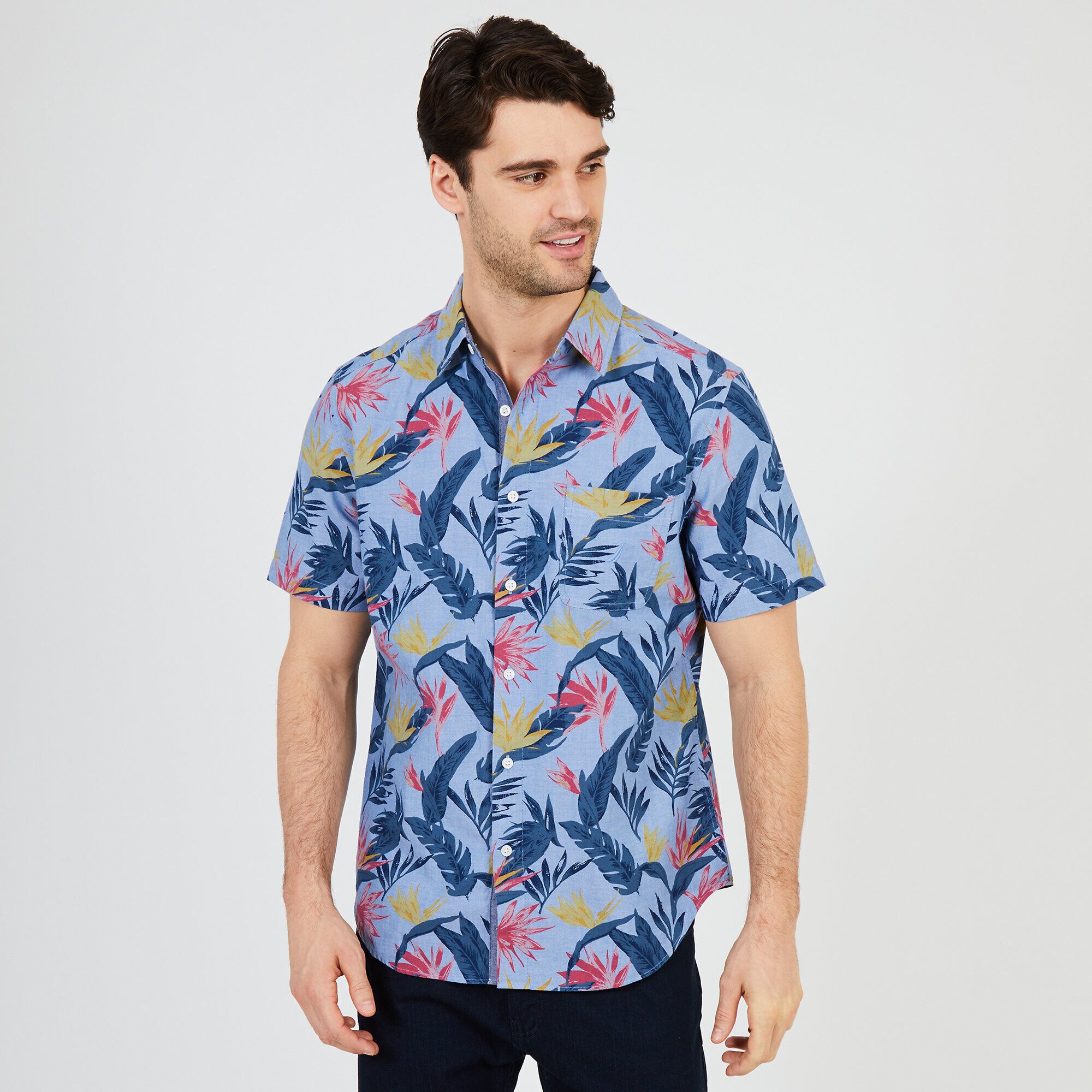 Floral Classic Fit Button-Down Shirt 