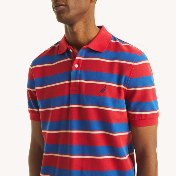Classic Fit Striped Deck Polo