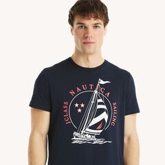 Sailing Graphic T-Shirt,Navy,large