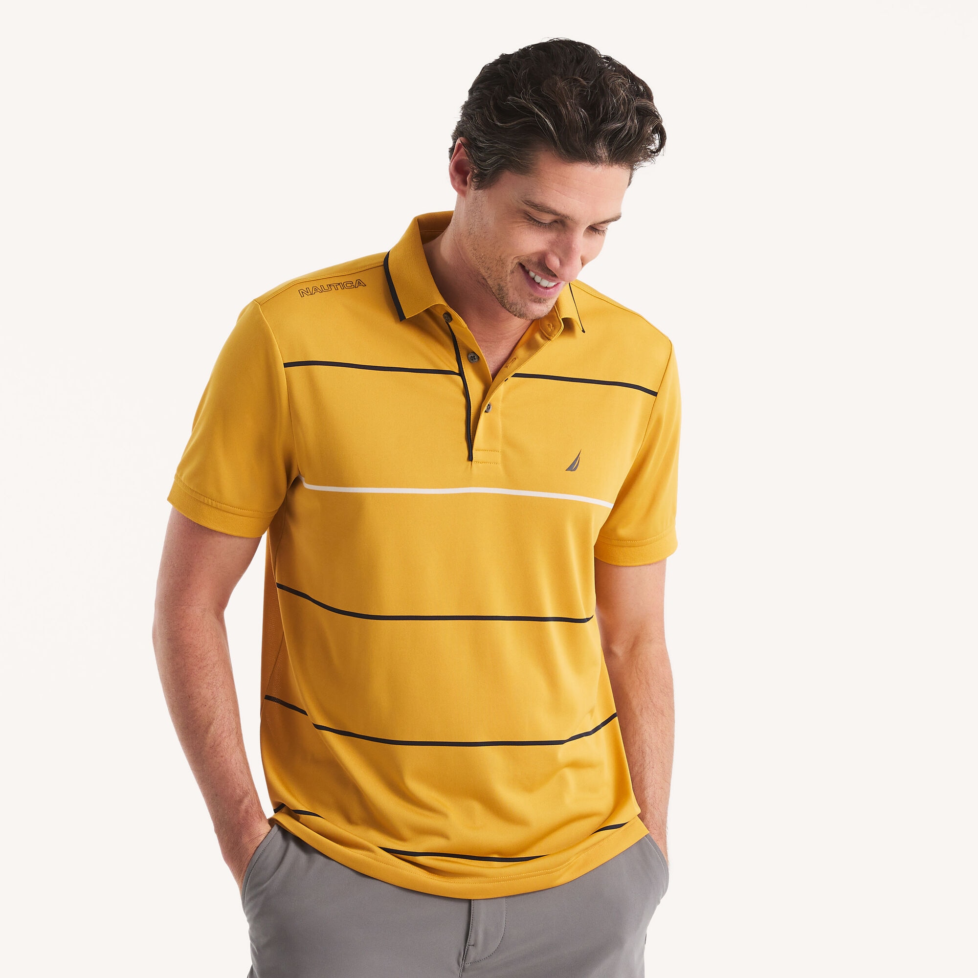 Navtech Classic Fit Polo,Voyage Yellow,large