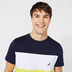 COLORBLOCK TEE,Navy,large